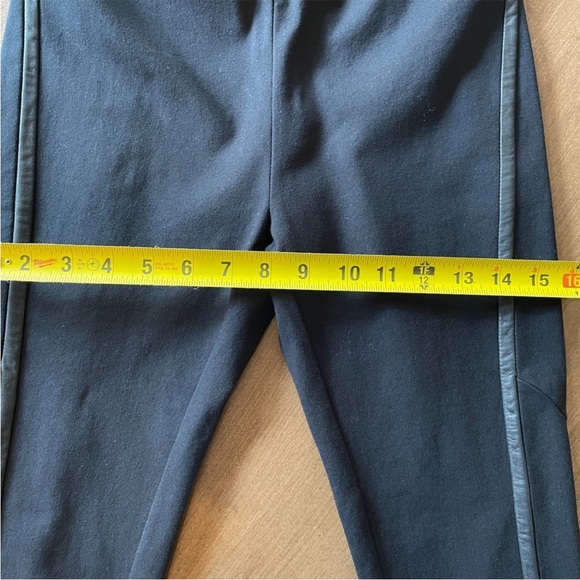 Rag and bone straight tuxedo pants size 0 black with leather on the side - Picture 10 of 10